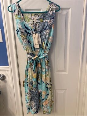Floral Linen Sleeveless Dress. Malvin Germany Brand